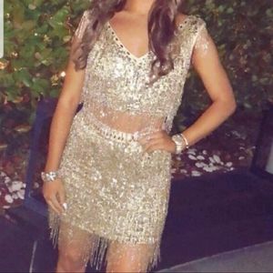 Sherri Hill Fringe Dress